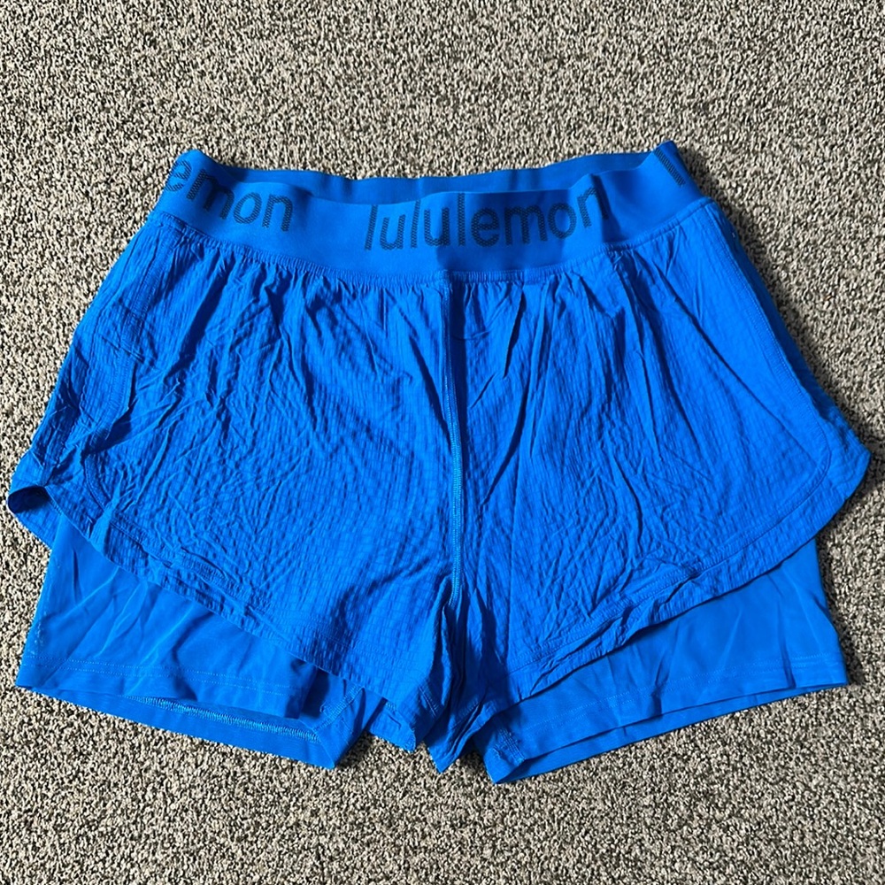 Blue Lululemon Running Shorts